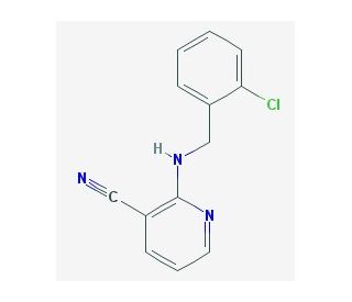 2-{[(2-chlorophenyl)methyl]amino}pyridine-3-carbonitrile - chemical structure image
