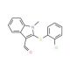 2-[(2-Chlorophenyl)sulfanyl]-1-methyl-1H-indole-3-carbaldehyde - chemical structure image