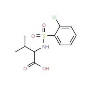 2-{[(2-Chlorophenyl)sulfonyl]amino}-3-methylbutanoic acid - chemical structure image