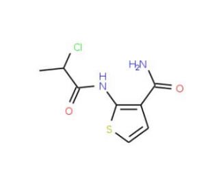2-[(2-chloropropanoyl)amino]thiophene-3-carboxamide - chemical structure image