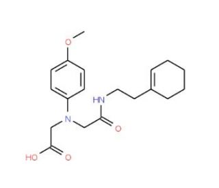 [{2-[(2-Cyclohex-1-en-1-ylethyl)amino]-2-oxoethyl}(4-methoxyphenyl)amino]acetic acid - chemical structure image