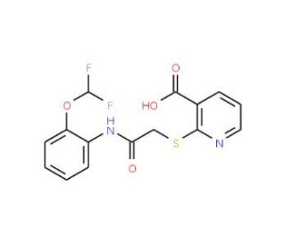 2-[(2-Difluoromethoxy-phenylcarbamoyl)-methylsulfanyl]-nicotinic acid - chemical structure image