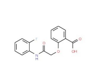 2-[(2-Fluoro-phenylcarbamoyl)-methoxy]-benzoic acid - chemical structure image