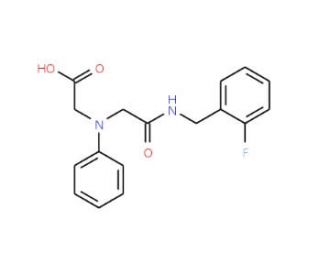 [{2-[(2-Fluorobenzyl)amino]-2-oxoethyl}(phenyl)-amino]acetic acid - chemical structure image