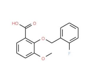 2-[(2-Fluorobenzyl)oxy]-3-methoxybenzoic acid - chemical structure image