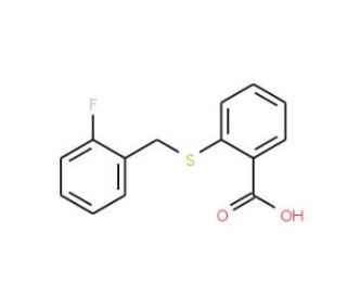 2-[(2-fluorobenzyl)thio]benzoic acid - chemical structure image