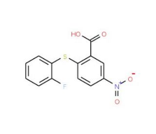2-[(2-fluorophenyl)thio]-5-nitrobenzoic acid - chemical structure image