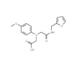 [{2-[(2-Furylmethyl)amino]-2-oxoethyl}-(4-methoxyphenyl)amino]acetic acid - chemical structure image