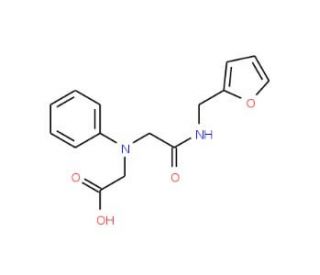 [{2-[(2-Furylmethyl)amino]-2-oxoethyl}(phenyl)-amino]acetic acid - chemical structure image