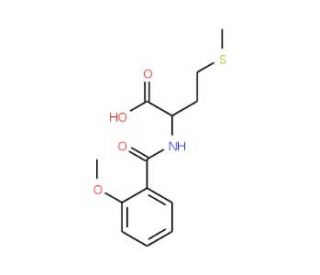 2-[(2-methoxybenzoyl)amino]-4-(methylthio)butanoic acid (CAS 65054-83-3) - chemical structure image