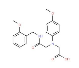[{2-[(2-Methoxybenzyl)amino]-2-oxoethyl}-(4-methoxyphenyl)amino]acetic acid - chemical structure image