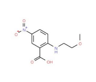 2-[(2-methoxyethyl)amino]-5-nitrobenzoic acid - chemical structure image
