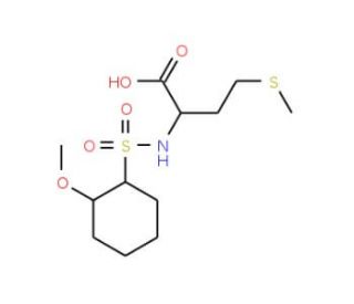 2-{[(2-methoxyphenyl)sulfonyl]amino}-4-(methylthio)butanoic acid - chemical structure image