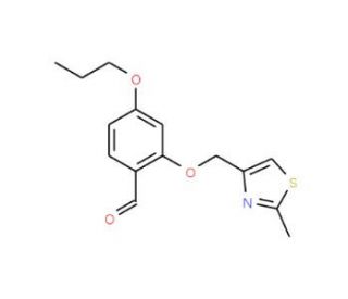 2-[(2-methyl-1,3-thiazol-4-yl)methoxy]-4-propoxybenzaldehyde - chemical structure image