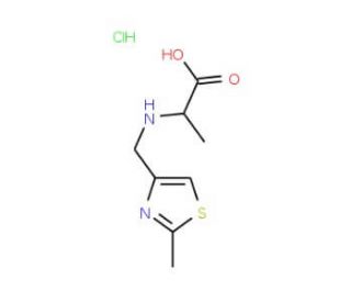 2-{[(2-methyl-1,3-thiazol-4-yl)methyl]amino}propanoic acid hydrochloride - chemical structure image