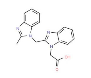 {2-[(2-Methyl-1H-benzimidazol-1-yl)methyl]-1H-benzimidazol-1-yl}acetic acid - chemical structure image