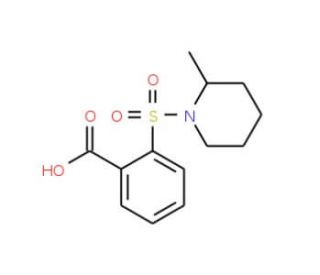 2-[(2-methylpiperidin-1-yl)sulfonyl]benzoic acid - chemical structure image
