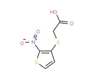 2-[(2-nitrothiophen-3-yl)sulfanyl]acetic acid - chemical structure image
