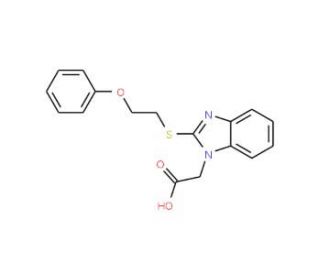 {2-[(2-Phenoxyethyl)thio]-1H-benzimidazol-1-yl}acetic acid - chemical structure image