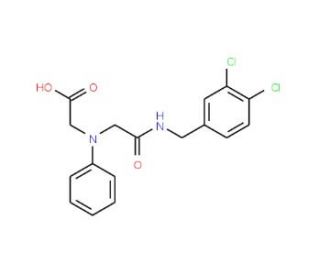 [{2-[(3,4-Dichlorobenzyl)amino]-2-oxoethyl}(phenyl)amino]acetic acid - chemical structure image