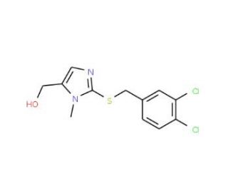 {2-[(3,4-Dichlorobenzyl)sulfanyl]-1-methyl-1H-imidazol-5-yl}methanol - chemical structure image