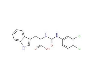 2-({[(3,4-dichlorophenyl)amino]carbonyl}amino)-3-(1H-indol-3-yl)propanoic acid - chemical structure image