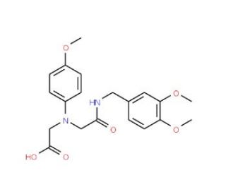 [{2-[(3,4-Dimethoxybenzyl)amino]-2-oxoethyl}-(4-methoxyphenyl)amino]acetic acid - chemical structure image