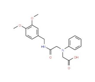 [{2-[(3,4-Dimethoxybenzyl)amino]-2-oxoethyl}(phenyl)amino]acetic acid - chemical structure image