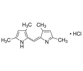 2-[(3,5-Dimethyl-2H-pyrrol-2-ylidene)methyl]-3,5-dimethyl-1H-pyrrole monohydrochloride (CAS 67036-97-9) - chemical structure