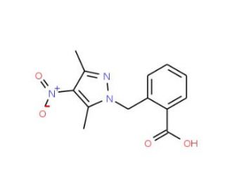2-[(3,5-Dimethyl-4-nitro-1H-pyrazol-1-yl)methyl]-benzoic acid - chemical structure image