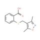 2-{[(3,5-dimethylisoxazol-4-yl)methyl]thio}benzoic acid - chemical structure image