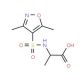 2-{[(3,5-dimethylisoxazol-4-yl)sulfonyl]amino}propanoic acid - chemical structure image