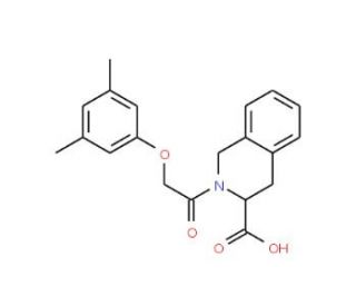 2-[(3,5-dimethylphenoxy)acetyl]-1,2,3,4-tetrahydroisoquinoline-3-carboxylic acid - chemical structure image