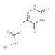 2-[(3,5-dioxo-2,3,4,5-tetrahydro-1,2,4-triazin-6-yl)thio]acetohydrazide - chemical structure image