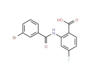 2-[(3-bromobenzoyl)amino]-4-fluorobenzoic acid - chemical structure image