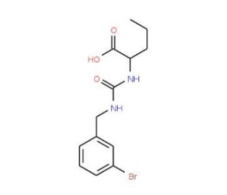 2-({[(3-bromobenzyl)amino]carbonyl}amino)pentanoic acid - chemical structure image
