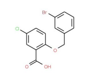 2-[(3-Bromobenzyl)oxy]-5-chlorobenzoic acid - chemical structure image