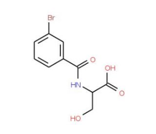 2-[(3-bromophenyl)formamido]-3-hydroxypropanoic acid - chemical structure image