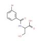 2-[(3-bromophenyl)formamido]-3-hydroxypropanoic acid - chemical structure image