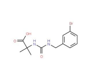 2-({[(3-bromophenyl)methyl]carbamoyl}amino)-2-methylpropanoic acid - chemical structure image