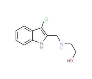 2-[(3-Chloro-1H-indol-2-ylmethyl)-amino]-ethanol - chemical structure image