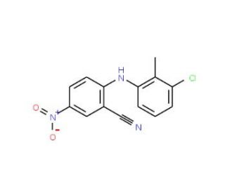 2-[(3-Chloro-2-methylphenyl)amino]-5-nitrobenzonitrile - chemical structure image
