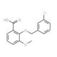 2-[(3-Chlorobenzyl)oxy]-3-methoxybenzoic acid - chemical structure image