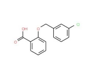 2-[(3-Chlorobenzyl)oxy]benzoic acid - chemical structure image