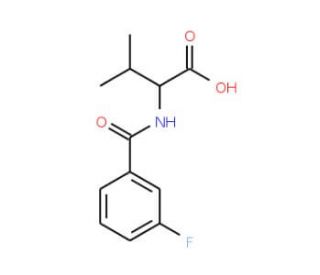 2-[(3-fluorobenzoyl)amino]-3-methylbutanoic acid - chemical structure image