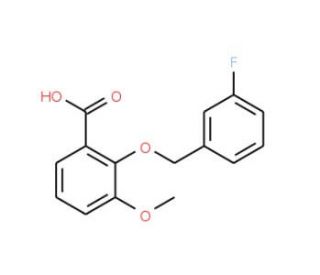 2-[(3-Fluorobenzyl)oxy]-3-methoxybenzoic acid - chemical structure image