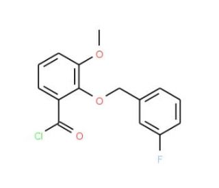 2-[(3-fluorobenzyl)oxy]-3-methoxybenzoyl chloride - chemical structure image
