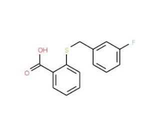 2-[(3-Fluorobenzyl)sulfanyl]benzenecarboxylic acid - chemical structure image