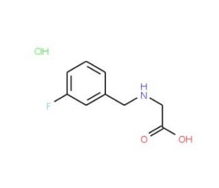 2-{[(3-fluorophenyl)methyl]amino}acetic acid hydrochloride - chemical structure image