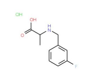 2-{[(3-fluorophenyl)methyl]amino}propanoic acid hydrochloride - chemical structure image